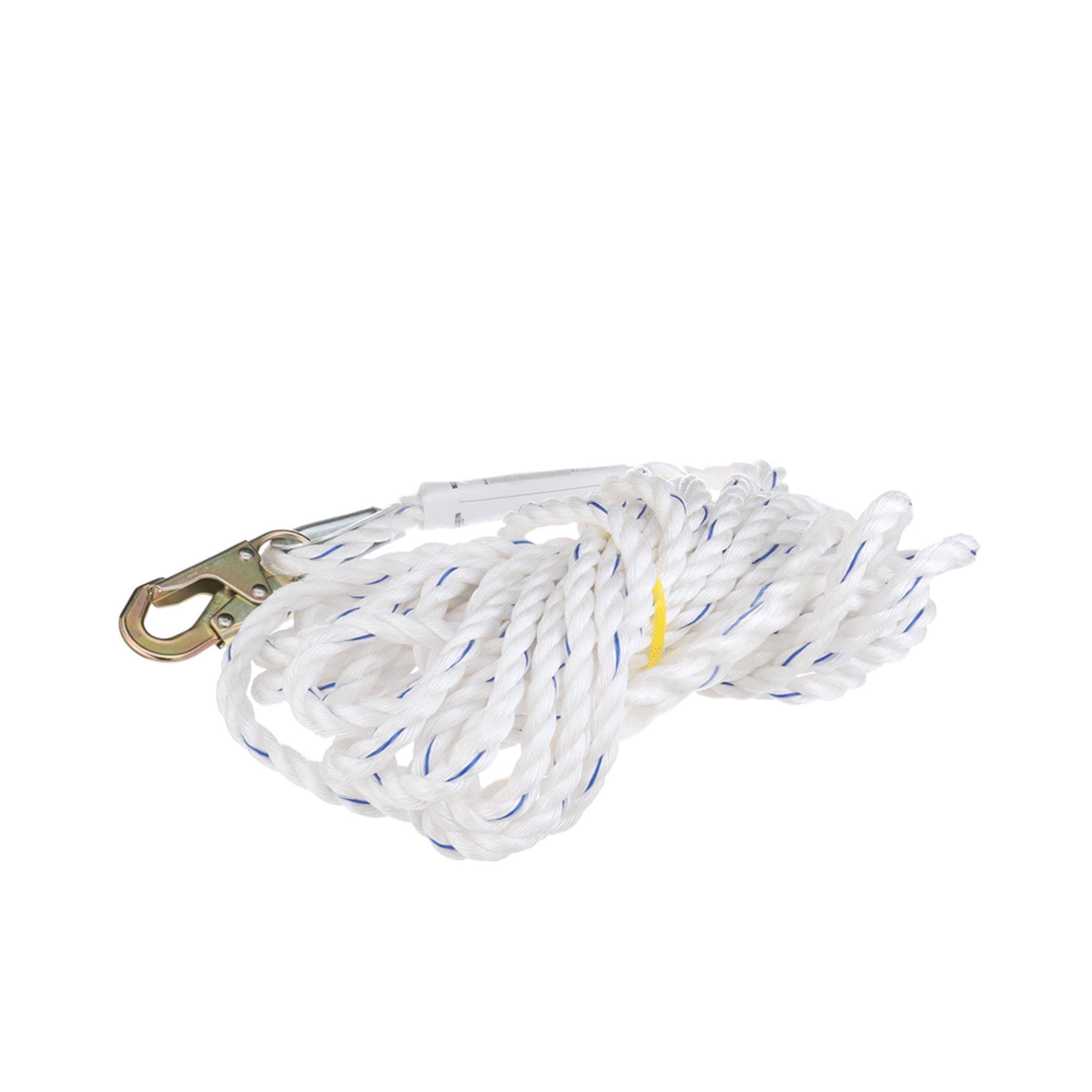 PeakWorks® - Standard Vertical Lifeline, 5/8" Rope - 200 FT - Snap Hook - Model# V84084200